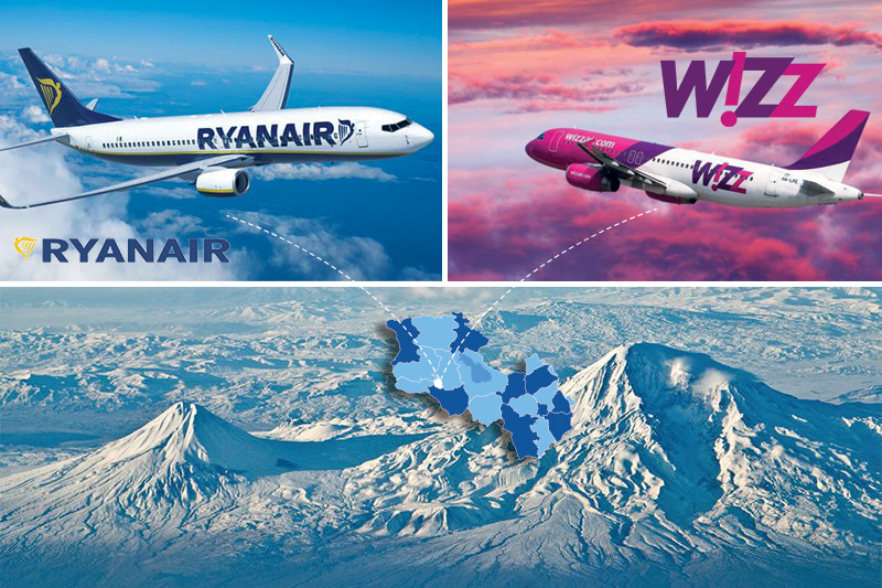 Մատչելի ավիատոմսեր դեպի Հայաստան. Ryanair- ը և Wizz Air-ը սկսում են թռիչքները